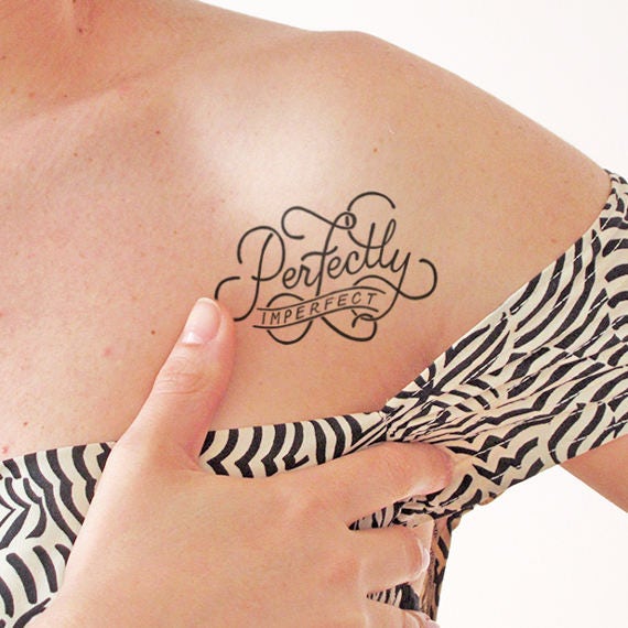 Perfectly Imperfect - Temporäres Tattoo | 2Er Set Perfectly Imperfect - Temporäres Tattoo | 2Er Set von Etsy - TTTattoodotcom