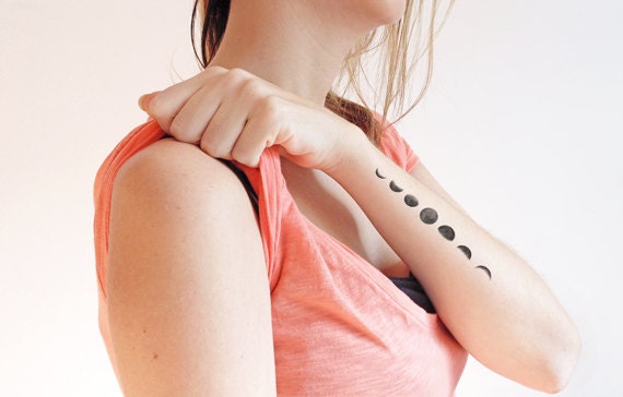 Phases Of The Moon - Temporäres Tattoos | 2Er Set von Etsy - TTTattoodotcom