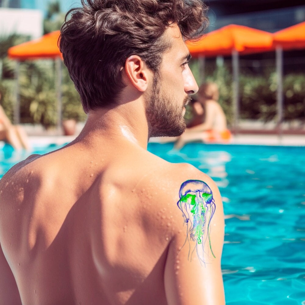 Qualle - Temporäre Tattoo Qualle - Temporäre Tattoo von Etsy - TTTattoodotcom