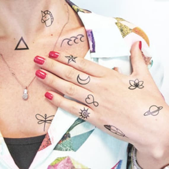 Tiny Cool - Temporary Tattoo Mini Bohemian Pack Of 11 Tiny Cool - Temporary Tattoo Mini Bohemian Pack Of 11 von Etsy - TTTattoodotcom