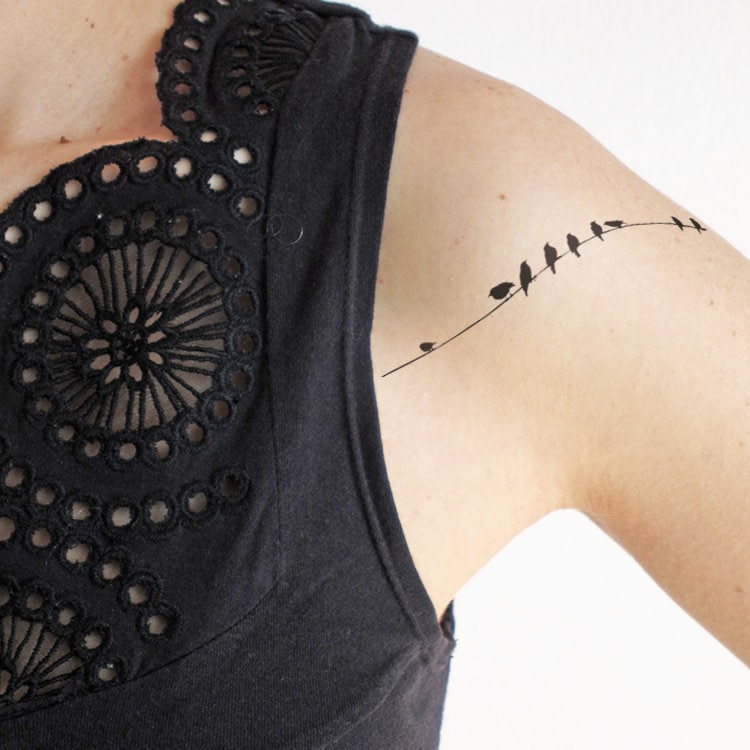 Vögel - Temporäres Tattoo | 2Er Set von Etsy - TTTattoodotcom