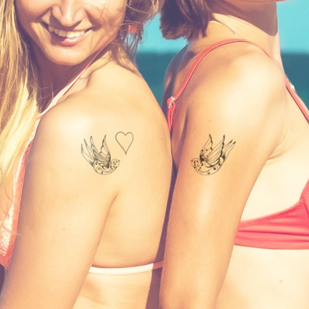 Vögel in Der Liebe - Temporäres Tattoo | 2Er Set Vögel in Der Liebe - Temporäres Tattoo | 2Er Set von Etsy - TTTattoodotcom