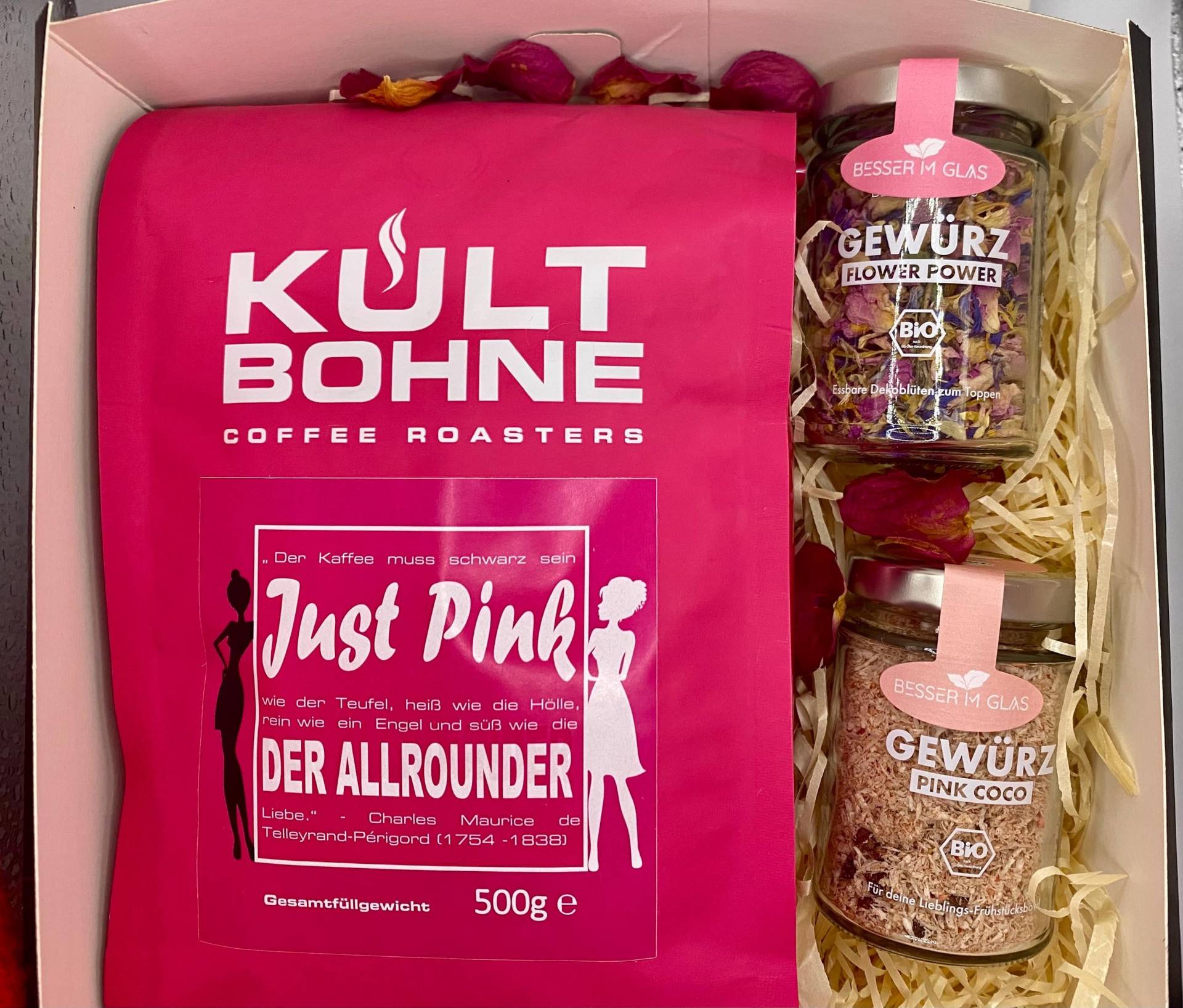 Kaffeegeschenk Just Pink Frauen | Wellness Geschenk Freundin Geschenkbox Beste Frühstücksgutschein Besser Im Glas Kultbohne von Etsy - TabisCreativeWorld