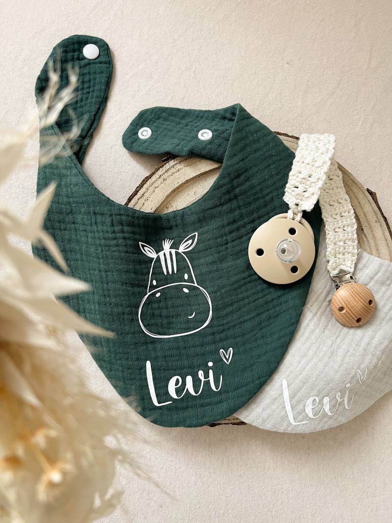 Personalisiertes Musselin Halstuch Für Babys Und Kleinkinder 100% Baumwolle | Lätzchen Geschenk Zur Geburt Taufe Mit Name von Etsy - TabsyDesign