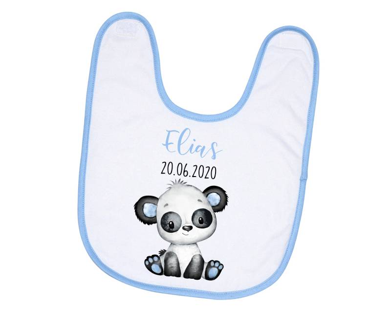 Personalisiertes Baby Lätzchen Panda Bärchen Mit Name Und Geburtsdatum Geschenk Zur Geburt Taufe von Etsy - TachinedasCreative