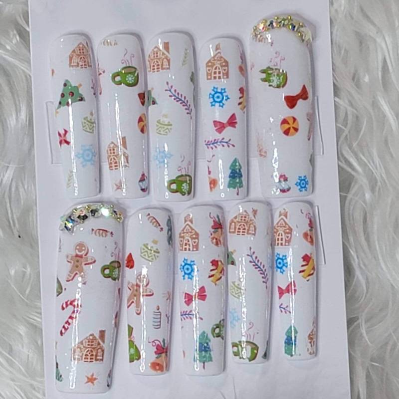 xxl Konisch Eckige Weihnachten Press-On Nails von Etsy - Talonsbytammy