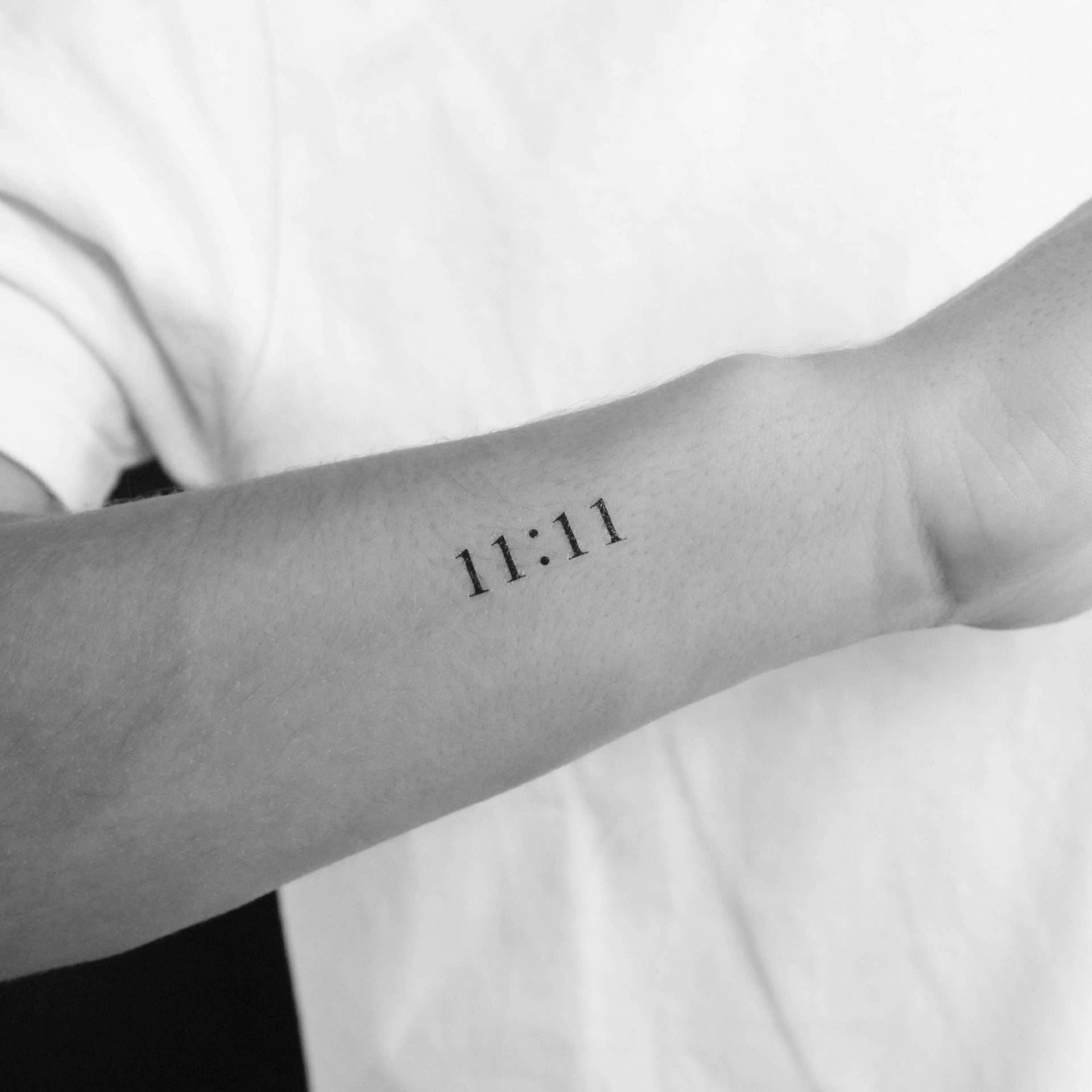 1111 Numerologie Engel Zahl Temporäres Tattoo | 3Er Set von Etsy - Tatteco