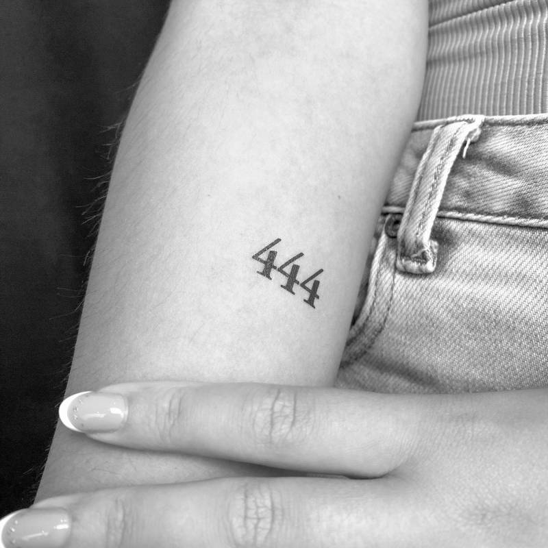 444 Numerologie Engel Zahl Temporäres Tattoo | 3Er Set von Etsy - Tatteco