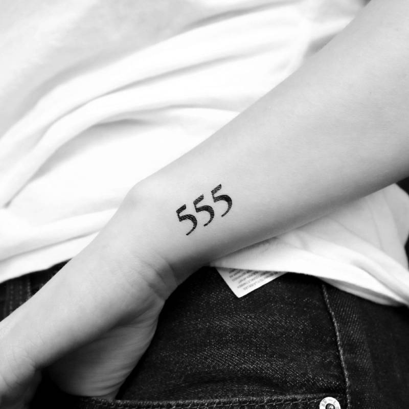 555 Numerologie Engel Zahl Temporäres Tattoo | 3Er Set von Etsy - Tatteco