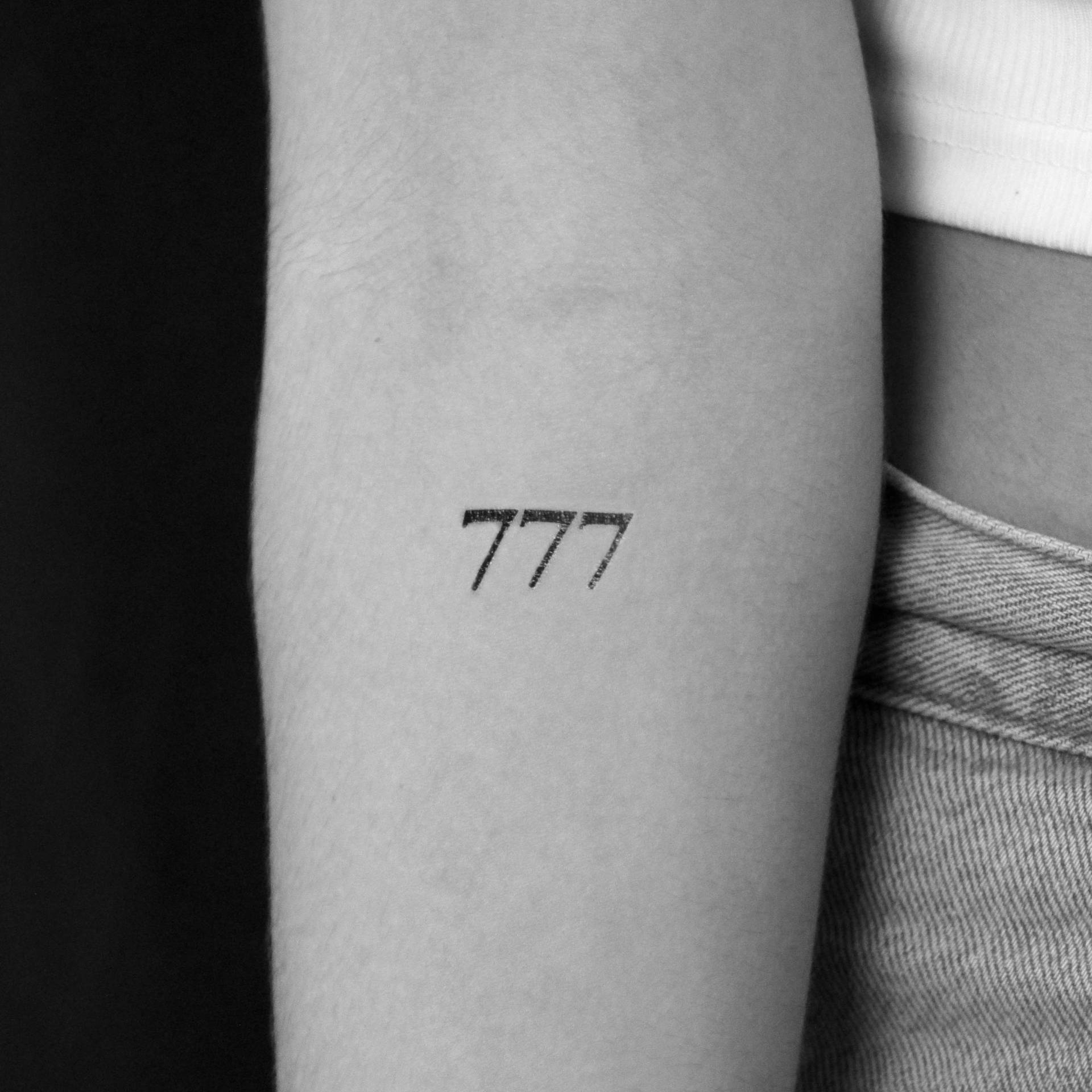 777 Numerologie Engel Zahl Temporäres Tattoo | 3Er Set von Etsy - Tatteco