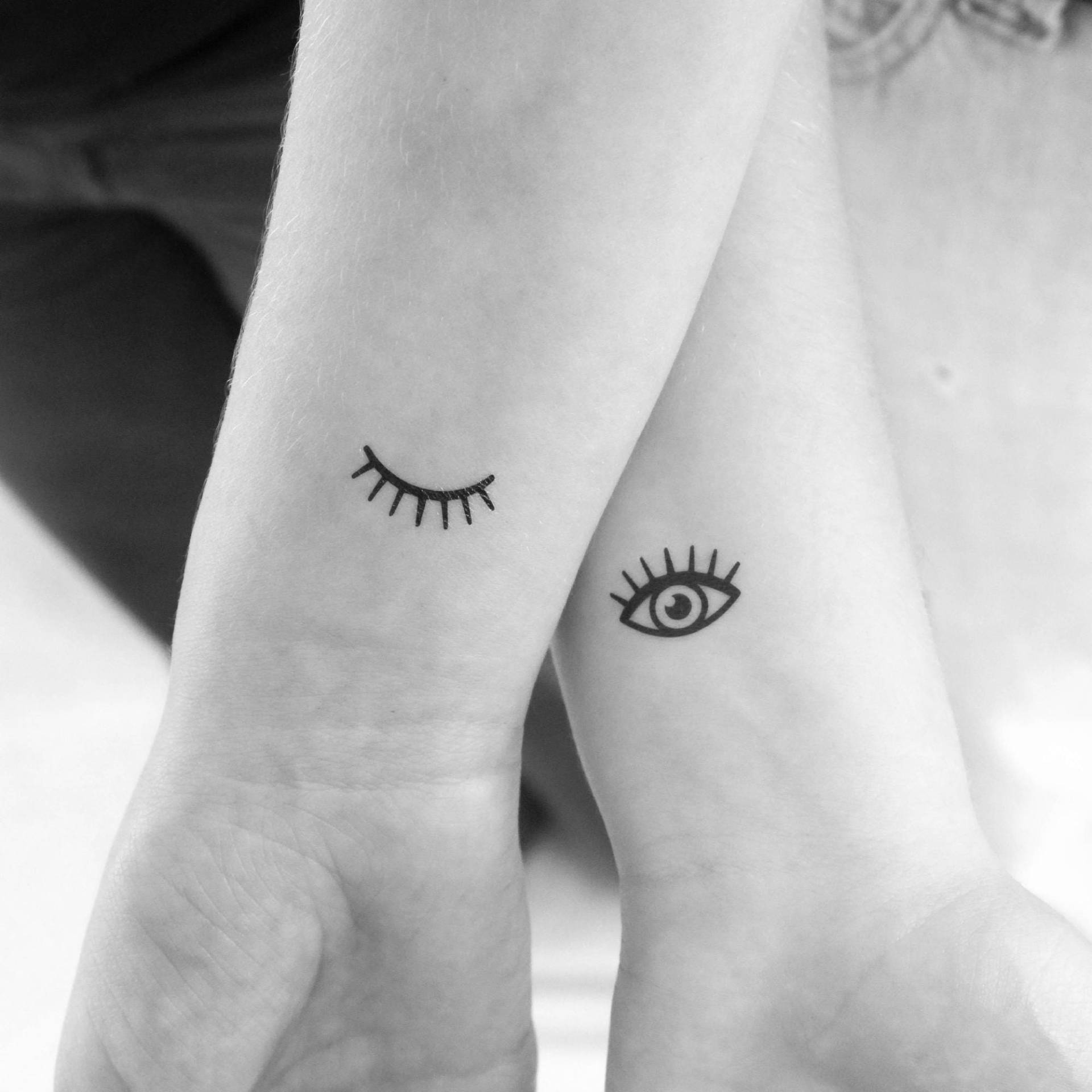 Auge Und Wimpern Temporäres Tattoo | 3Er Set + 3 von Etsy - Tatteco