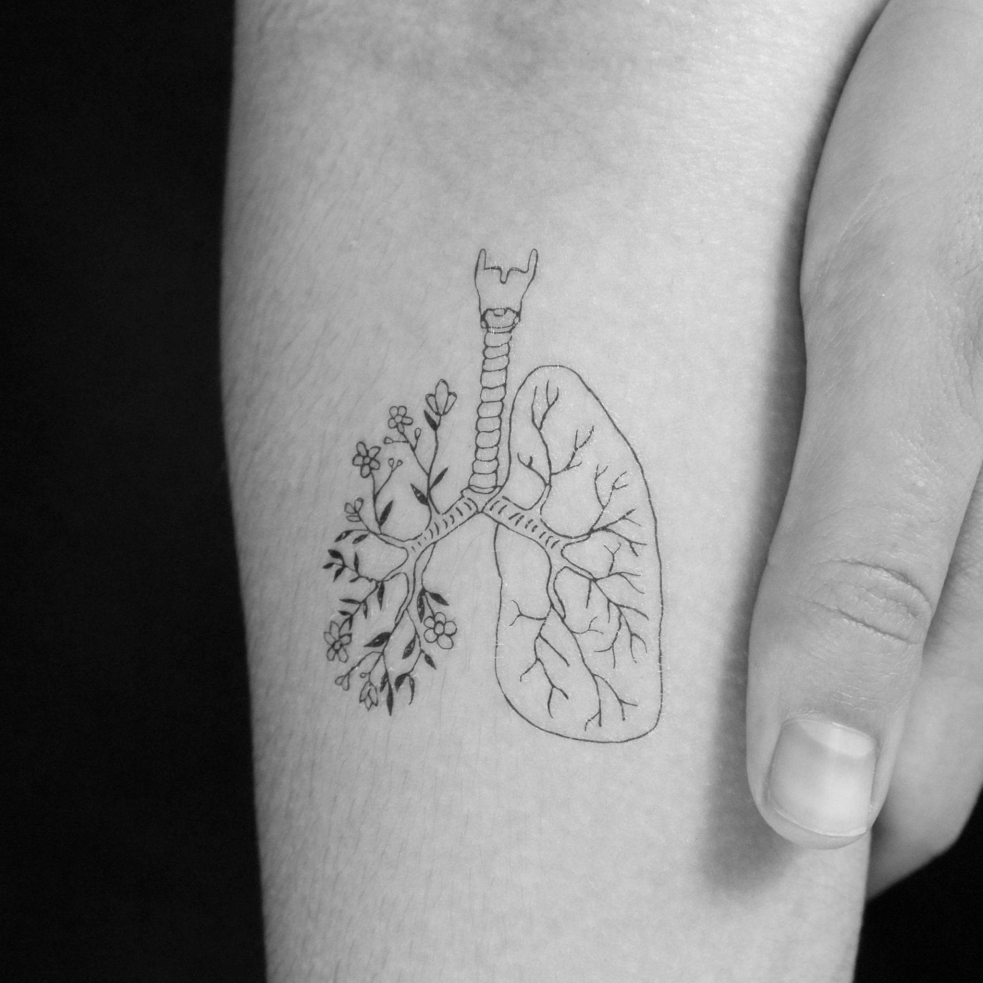 Blumen Lunge Temporäres Tattoo | 3Er Set von Etsy - Tatteco