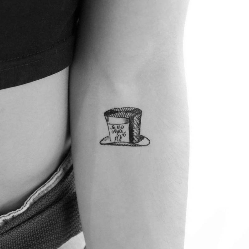 Hutmacherhut Temporäres Tattoo | 3Er Set von Etsy - Tatteco