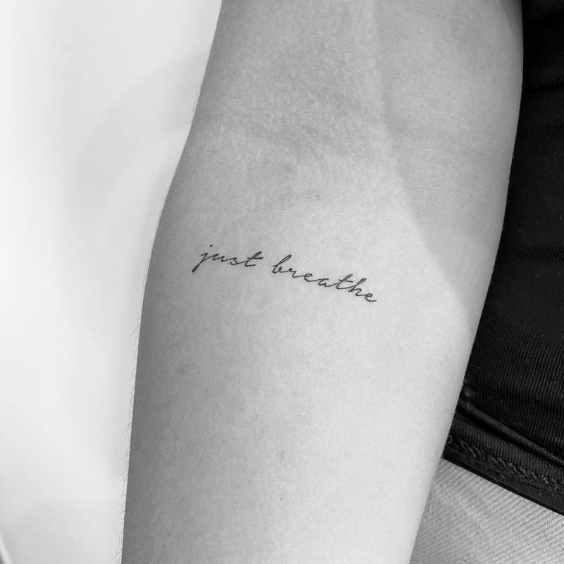 Just Breathe Temporary Tattoo | 3Er Set von Etsy - Tatteco