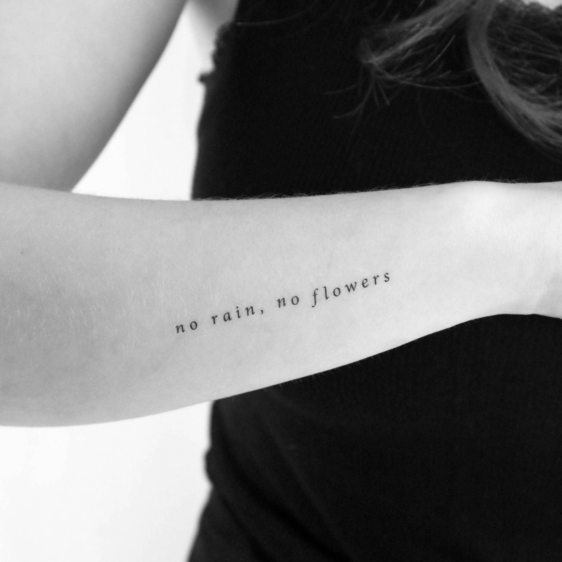 Kein Regen, Keine Blumen Temporäres Tattoo | 3Er Set von Etsy - Tatteco