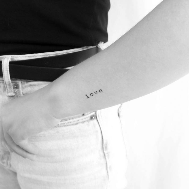 Liebe Temporäres Tattoo | 3Er Set von Etsy - Tatteco