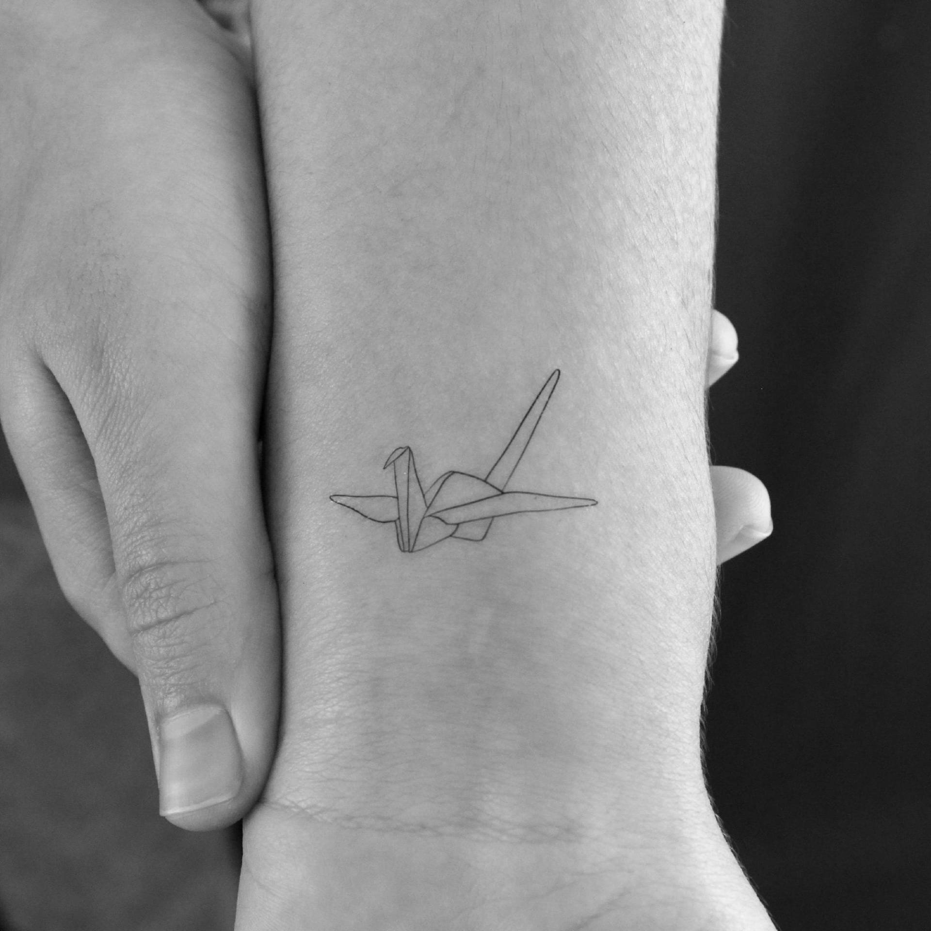 Origami Kranich Temporäres Tattoo | 3Er Set von Etsy - Tatteco