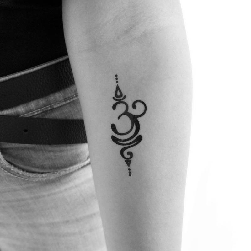 Sanskrit Symbol Für Atmen Temporäres Tattoo | 3Er Set von Etsy - Tatteco