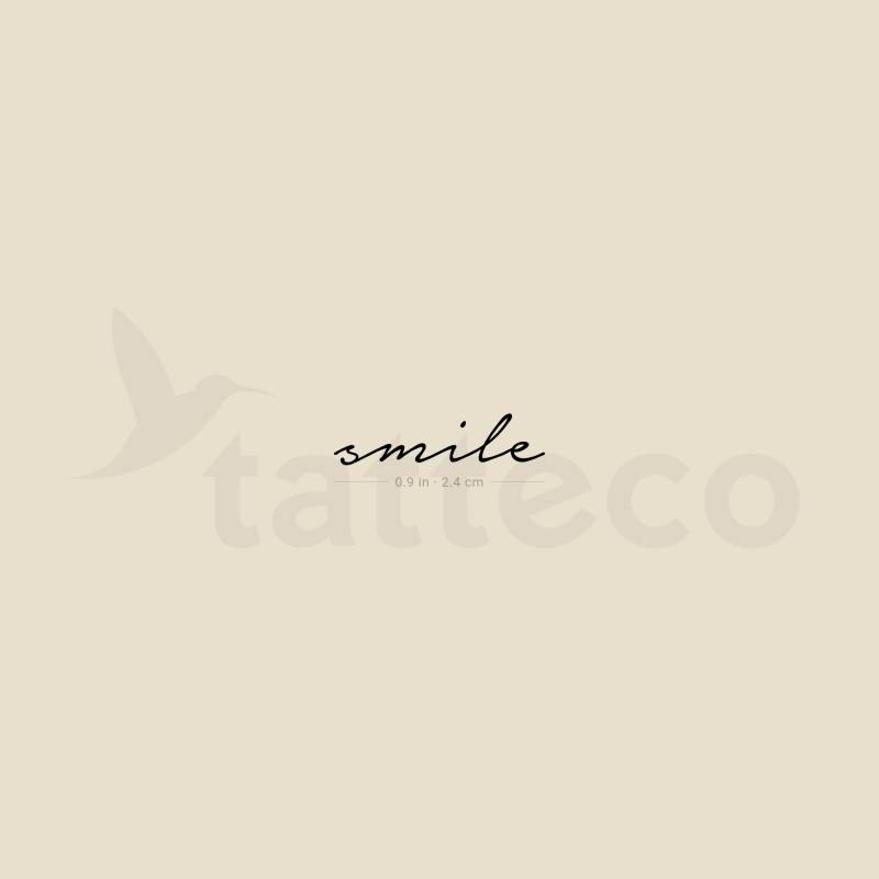 Smile Temporäres Tattoo | 3Er Set von Etsy - Tatteco