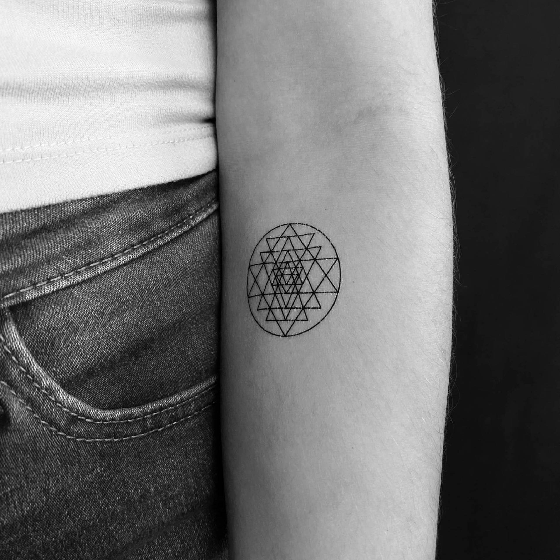 Sri Yantra Temporäres Tattoo | 3Er Set von Etsy - Tatteco