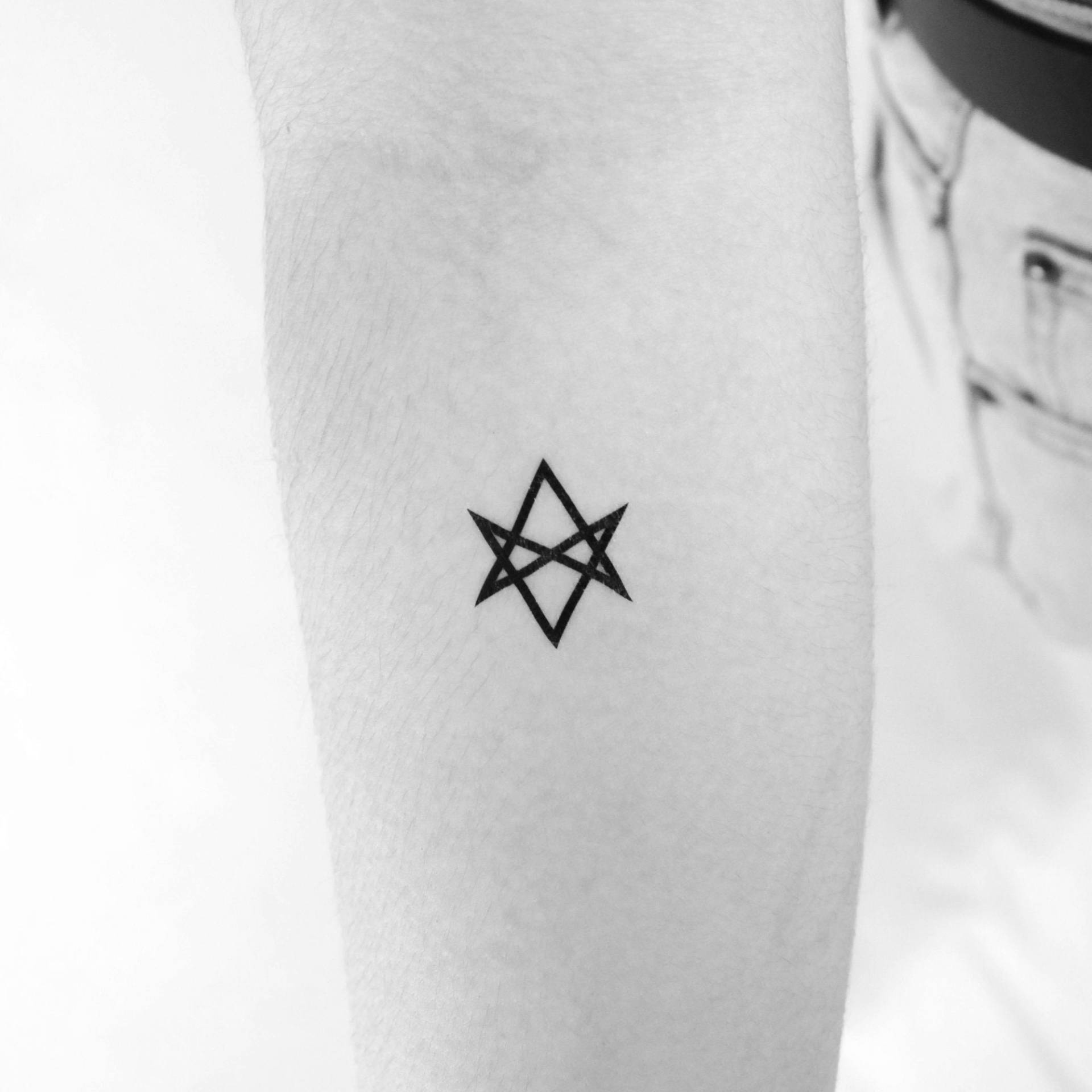 Unicursal Hexagramm Temporäres Tattoo | 3Er Set von Etsy - Tatteco