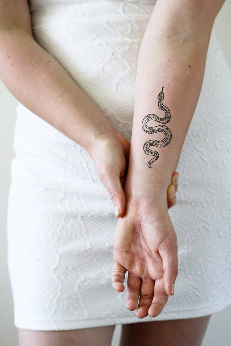 Boho Schlange Temporäres Tattoo | Schlangentattoo Große Geschenkidee von Etsy - Tattoorary