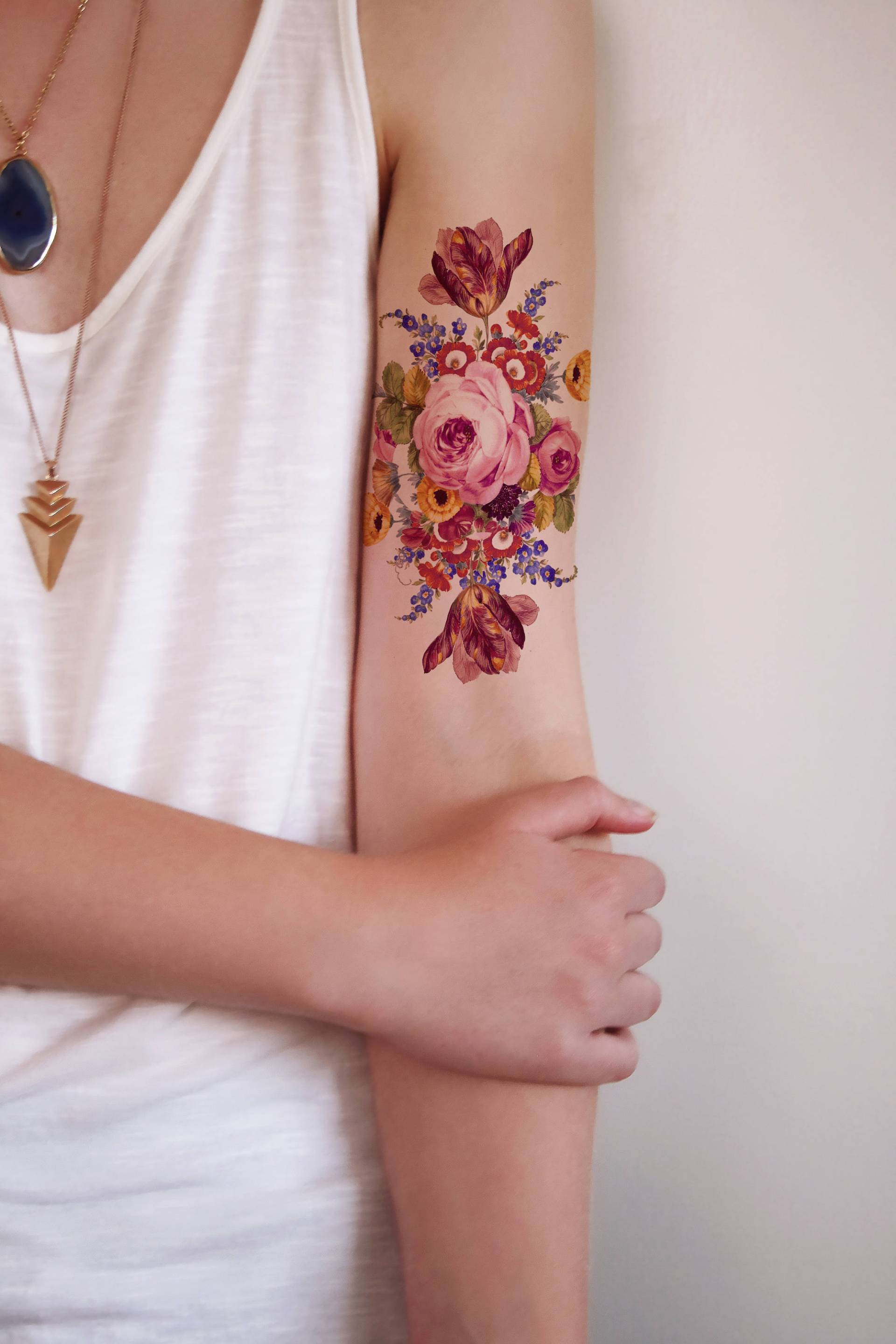 Große Vintage Rose Temporäres Tattoo | Boho Blumen Fake Große Vintage Rose Temporäres Tattoo | Boho Blumen Fake von Etsy - Tattoorary
