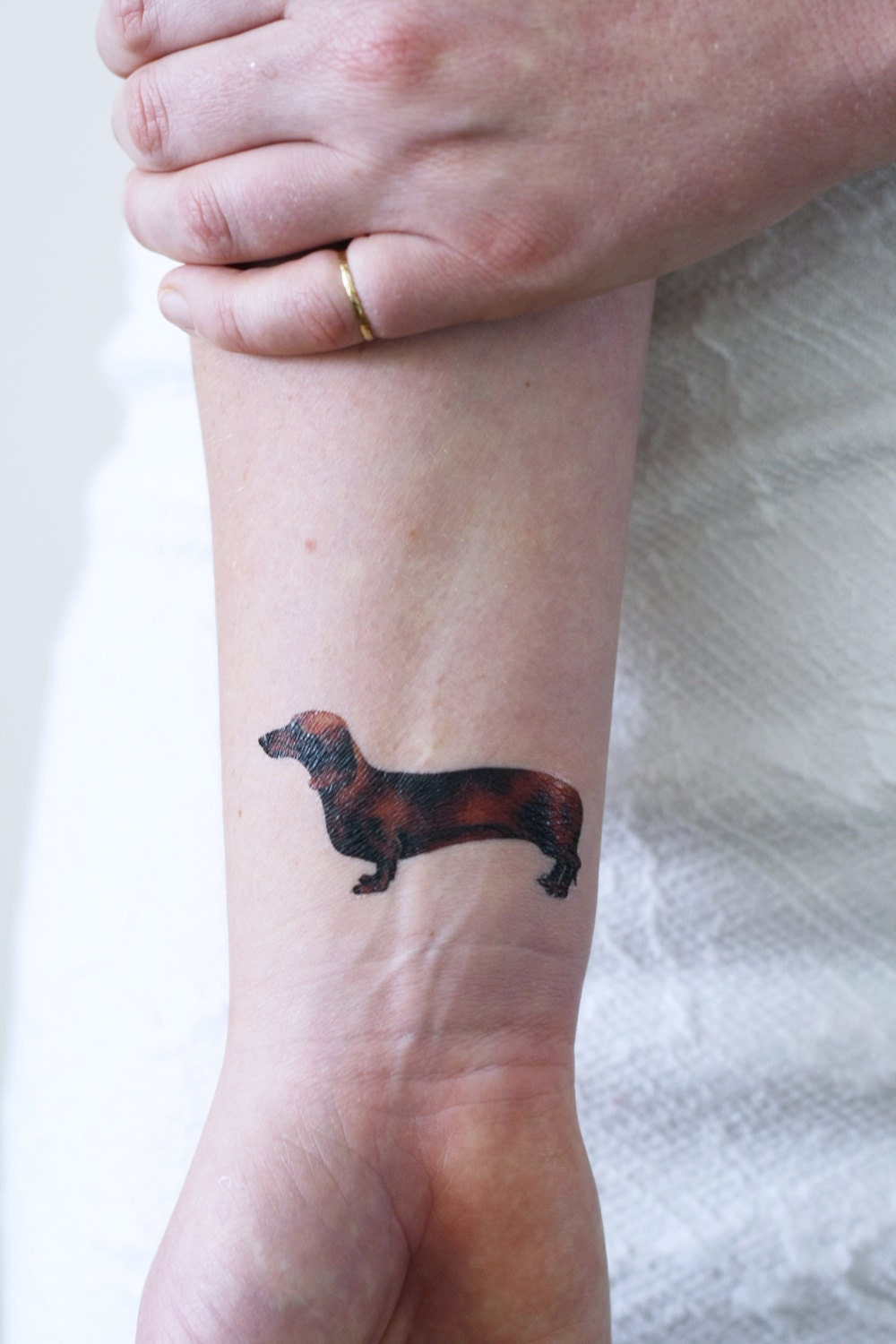 Kleiner Dackel Temporäres Tattoo | Hund Geschenkidee Fake Hundeliebhaber von Etsy - Tattoorary