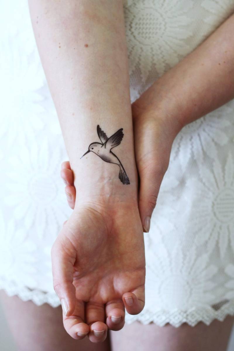 Kolibri Temporäres Tattoo | Vogel Boho Boho Geschenk von Etsy - Tattoorary