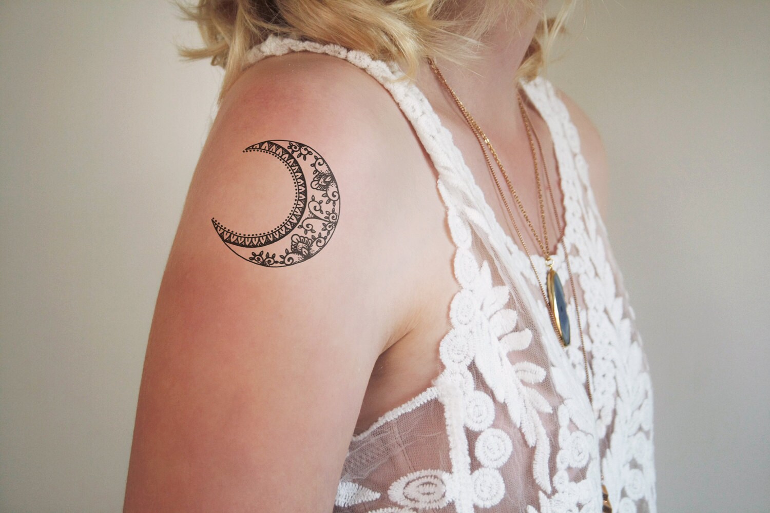 Mond Temporäres Tattoo | Zunehmender Schmuck Boho Geschenk Fest Mond Temporäres Tattoo | Zunehmender Schmuck Boho Geschenk Fest von Etsy - Tattoorary