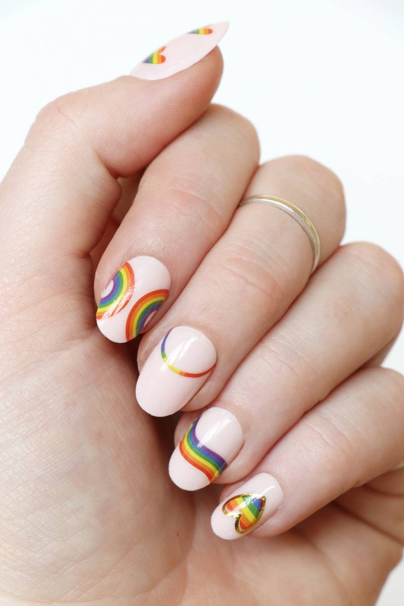 Regenbogen Wasserschiebefolie Nagel Abziehbild | Stolz Nail Art Bunte Nagelsticker Lgbtq+ Nägel Geschenk von Etsy - Tattoorary