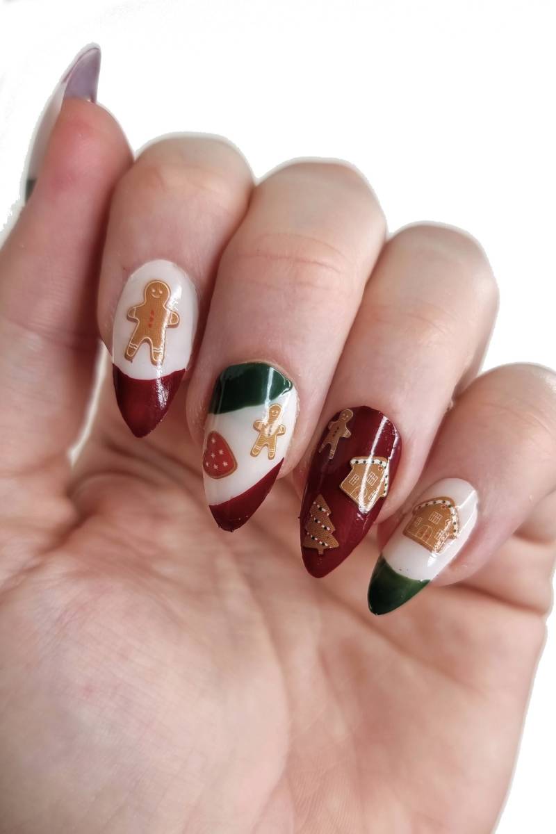 Weihnachtsplätzchen Nagelabziehbilder | Festliche Urlaub Nailart Lebkuchenmann Nägel Nagelsticker Wasserschiebefolie Nagel Abziehbilder von Etsy - Tattoorary