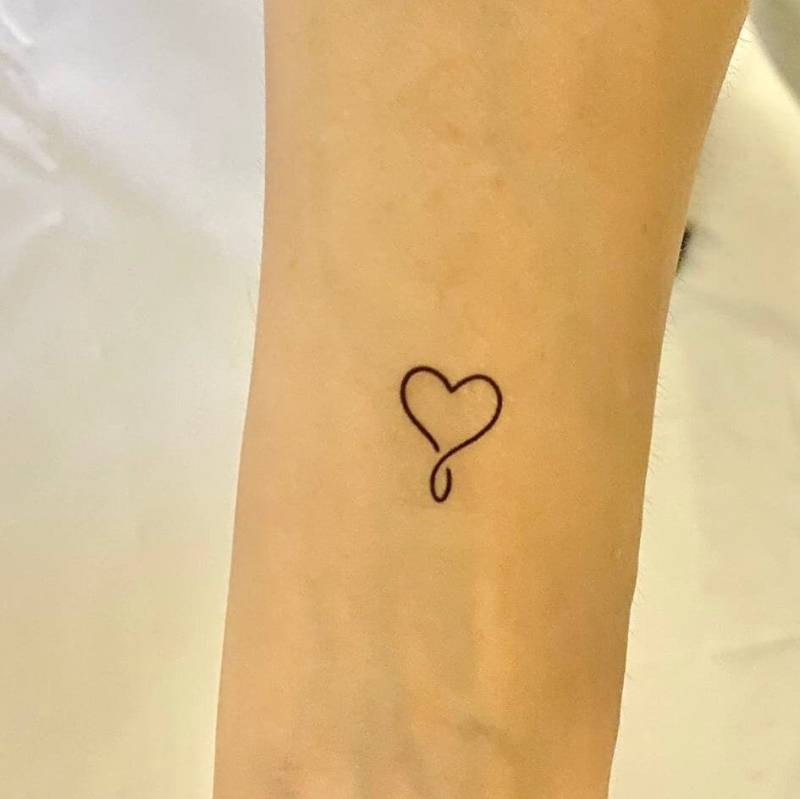 Infinity Herz Temporäres Tattoo | 4Er Set/Fake Schwarzes von Etsy - TemporaryTattooInc