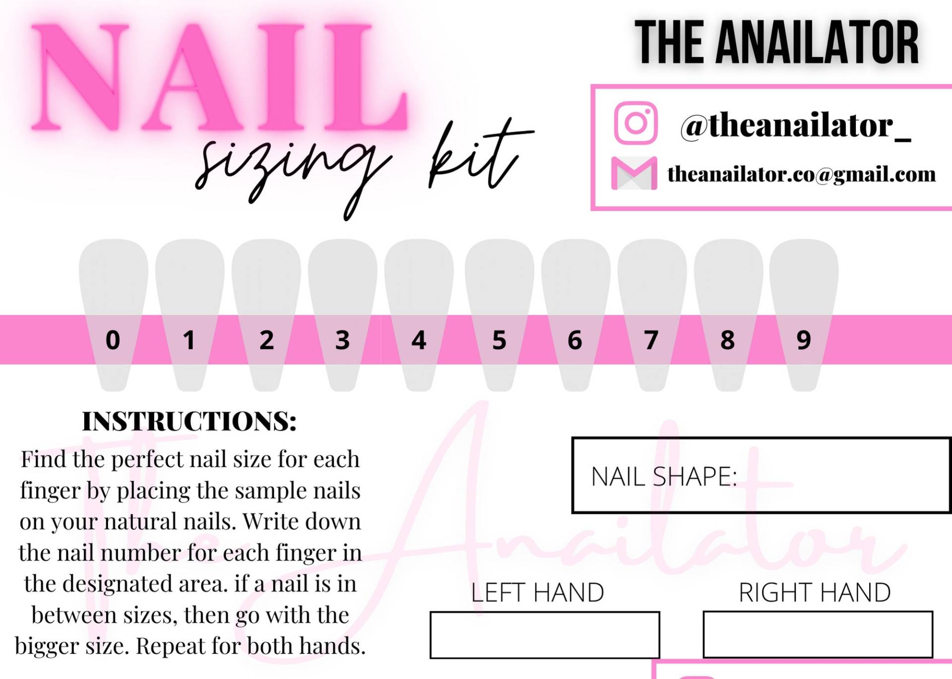 Press On Nails| Sizing Kit | Nagel Benutzerdefinierte Ons von Etsy - TheAnailator