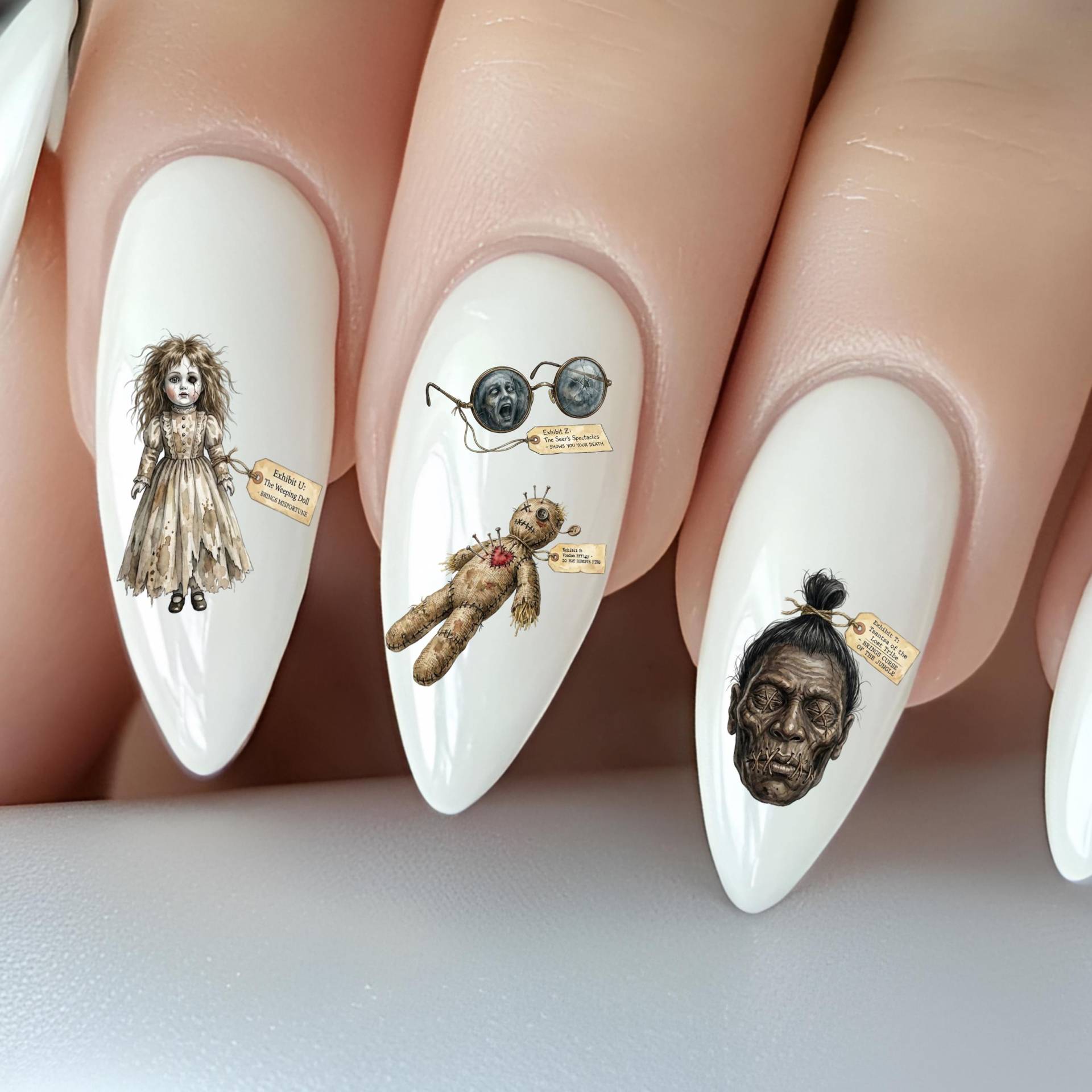 Okkulte Artefakte Wasser Nagelsticker, Wasserschiebe Stickers Nägel, Verflucht, Dunkle Fantasie, Voodoo Puppe, Verfluchte Puppe Okkulte Artefakte Wasser Nagelsticker, Wasserschiebe Stickers Nägel, Verflucht, Dunkle Fantasie, Voodoo Puppe, Verfluchte Puppe von Etsy - TheArtofNaildesign