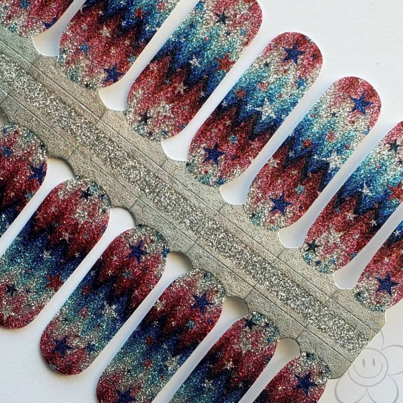 4.juli Feuerwerk Nail Wraps, Strips, Sticker, Art von Etsy - TheDelightedDaisy