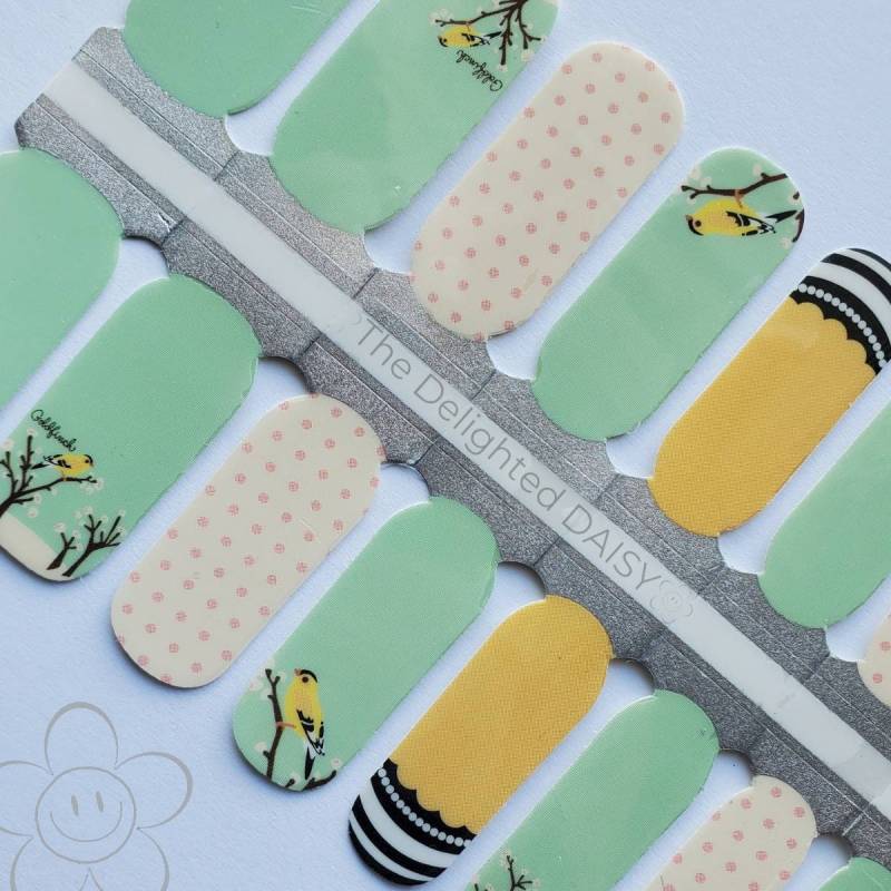 Happy Day Nail Wraps, Nagelstreifen, Nagelaufkleber, Art von Etsy - TheDelightedDaisy