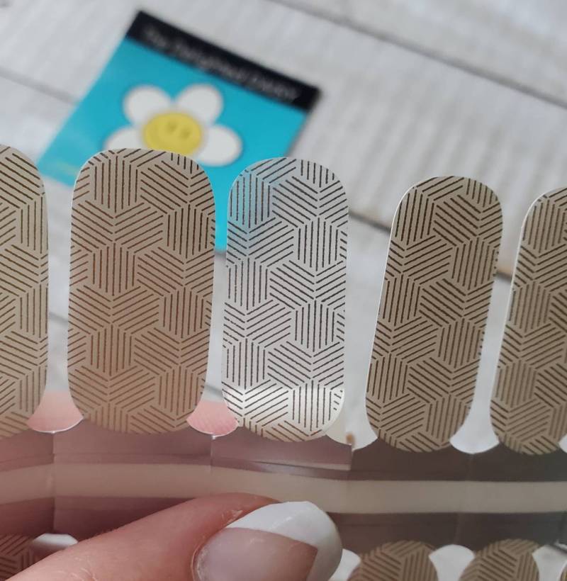 Hexagon Gold Transparent Overlay Nail Wraps, Nagelstreifen, Nagelaufkleber, Art von Etsy - TheDelightedDaisy