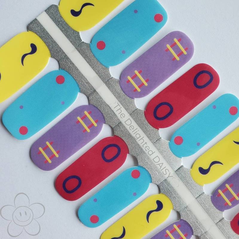 Leuchtend Bunte Linien Nail Wraps, Nagelstreifen, Nagelsticker, Art von Etsy - TheDelightedDaisy