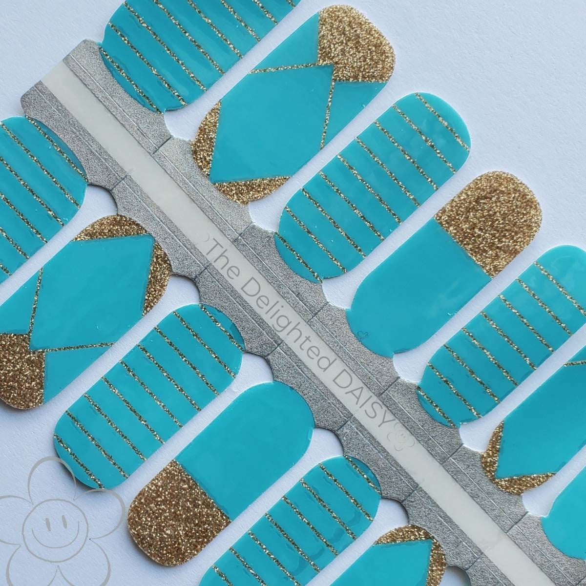 Noble Teal Nail Wraps, Nagelstreifen, Nagelsticker, Nailart von Etsy - TheDelightedDaisy