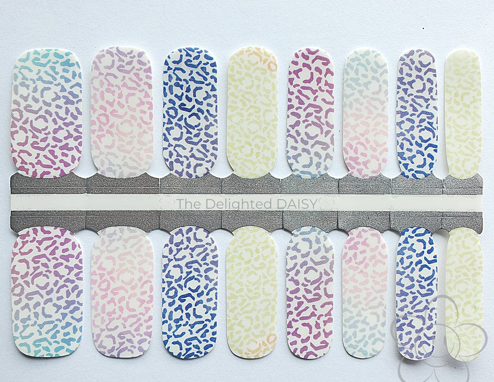 Pastell Gepard Nail Wraps, Nagel Streifen, Aufkleber, Art von Etsy - TheDelightedDaisy