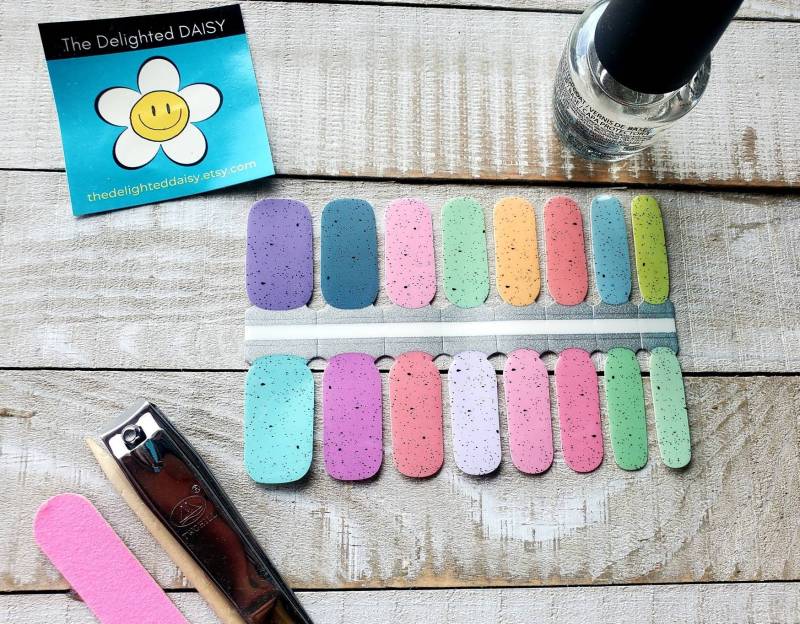 Perfekt Pastell Nail Wraps, Nagel Aufkleber, Art von Etsy - TheDelightedDaisy