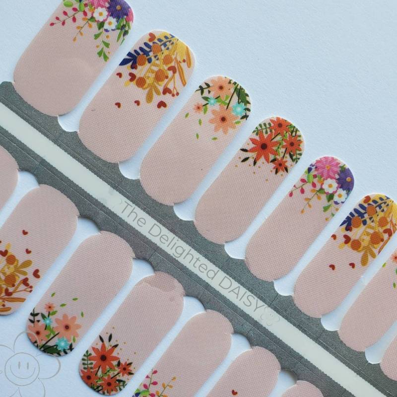 Sommer Wilde Blumen Nail Wraps, Nagel Aufkleber, Art von Etsy - TheDelightedDaisy