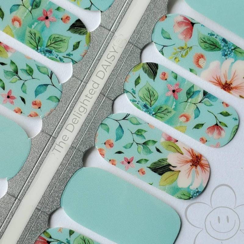 Bring Mich Irgendwo Tropisch Türkis Nail Wraps, Nagelstreifen, Nagelaufkleber, Nagelkunst von Etsy - TheDelightedDaisy