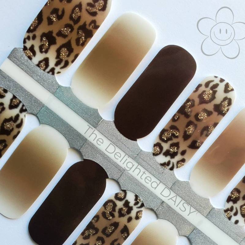 The Ombre Gepard Nail Wraps, Nagelstreifen, Nagelaufkleber, Art von Etsy - TheDelightedDaisy