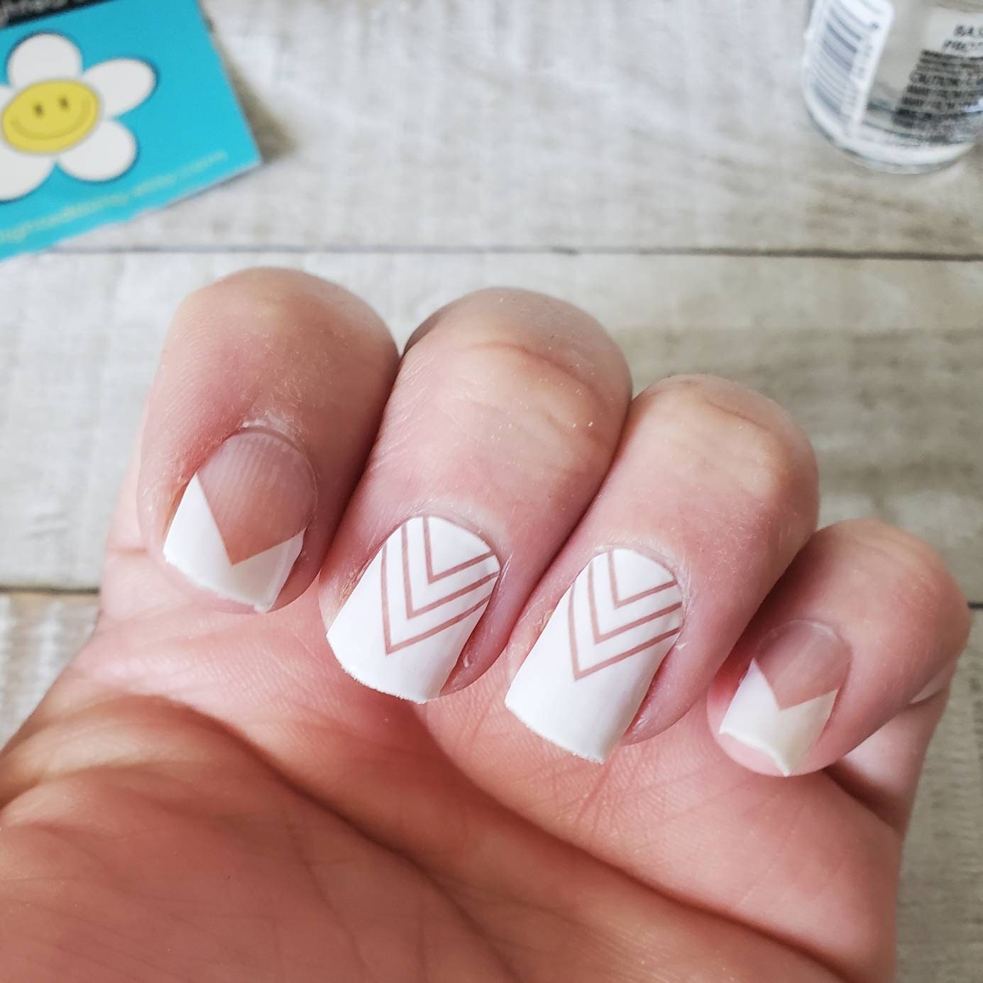 White On Point Nail Wraps, Nagelstreifen, Nagelaufkleber, Art von Etsy - TheDelightedDaisy