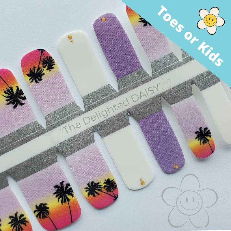 strand Sonnenuntergang Zehennagel Wraps Oder Kid Size Nagel Aufkleber Nail Art von Etsy - TheDelightedDaisy