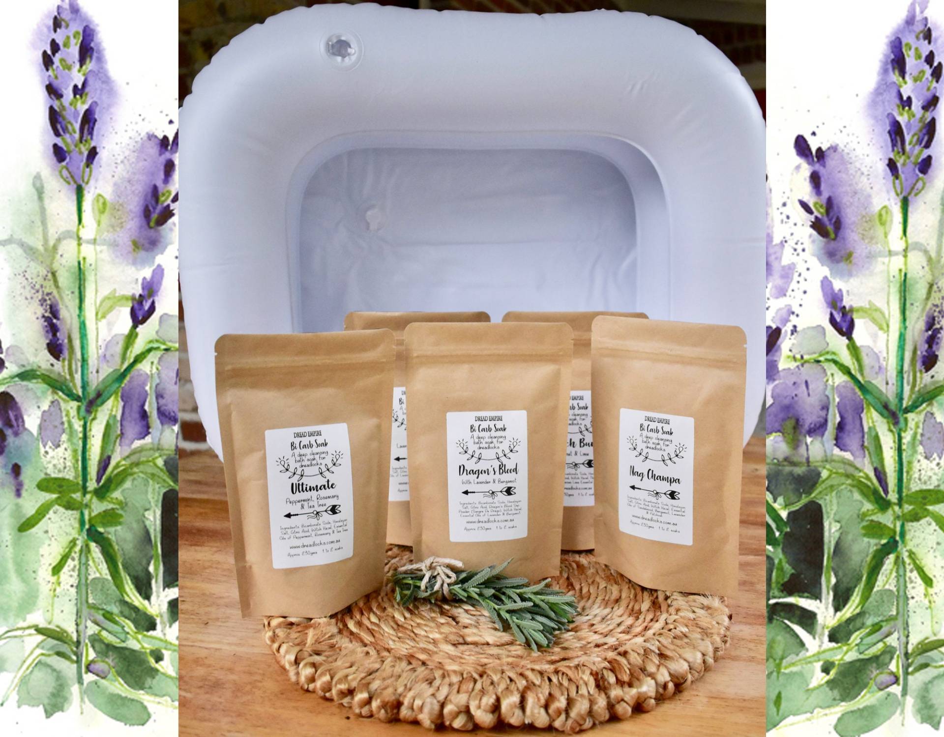 Dreadlock Reinigungsset Aufblasbares Becken & Bi Carb Seife Dreadlock Reinigungsset Aufblasbares Becken & Bi Carb Seife von Etsy - TheDreadShop