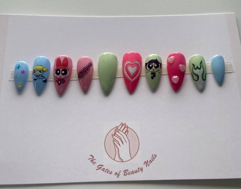 Powerpuff Mädchen von Etsy - GatesofBeautyNails