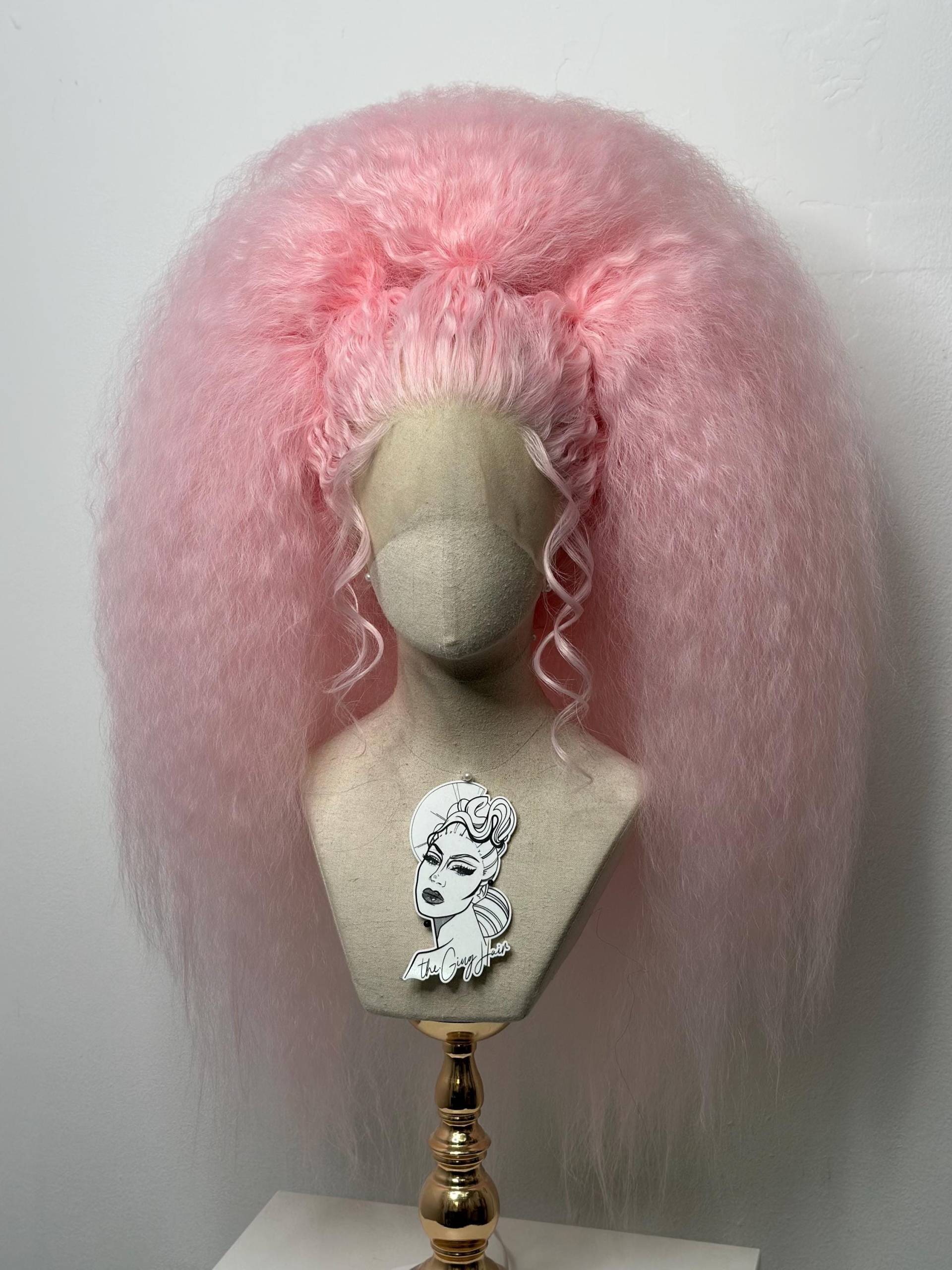 Big Blush Pink 80S Puffy Wig Big Blush Pink 80S Puffy Wig von Etsy - TheGingHair